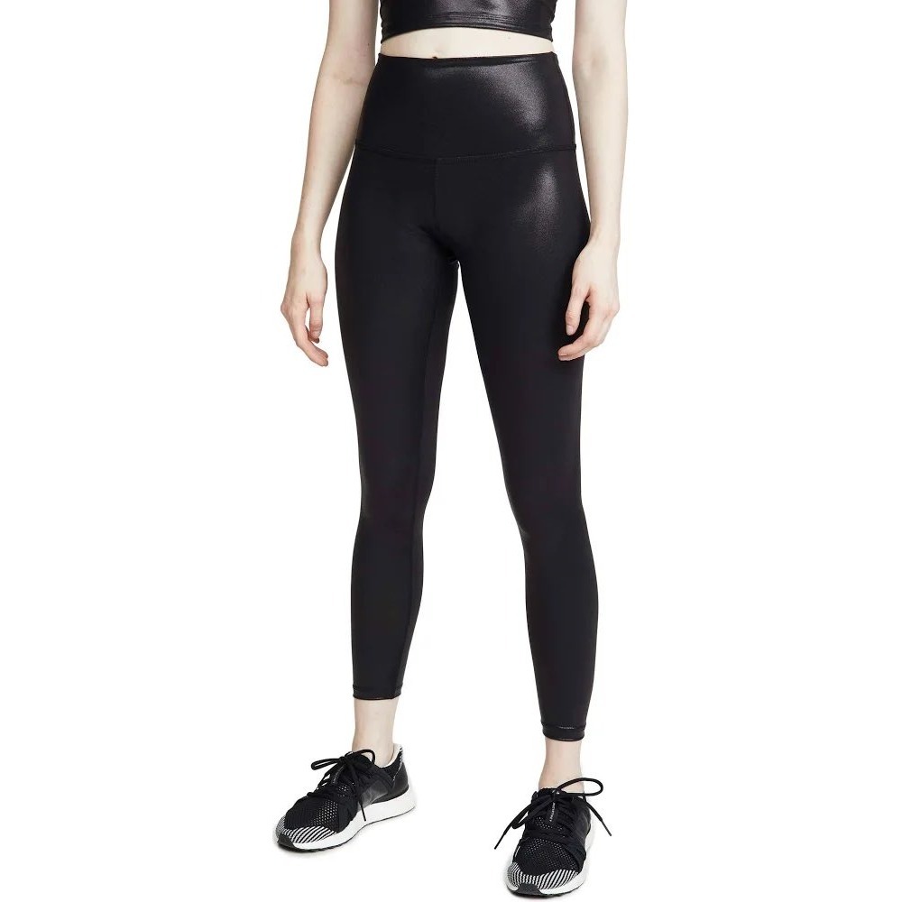 Beyond Yoga Pearlized High Waisted Midi Legging Black Shimmer Size Small